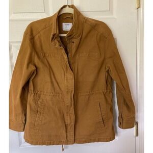 Old Navy Gold Canvas Utility Field Jacket Large Drawstring Gorpcore Barn Coat
